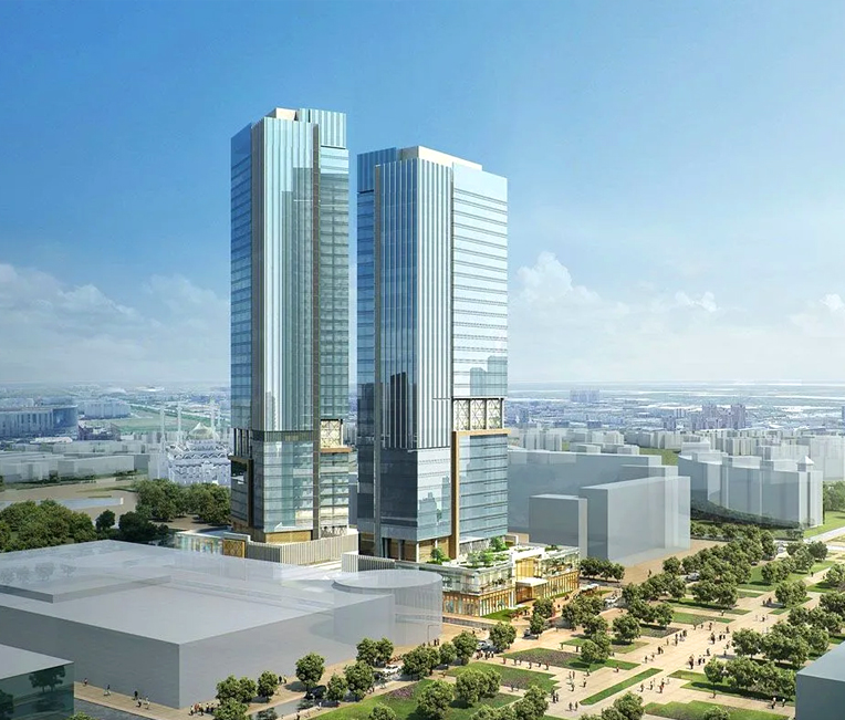 Progetto della struttura in acciaio del blocco B della città di Qiandao Lake Yintai (negozio Xincheng)